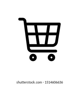 Shopping Cart Icon, flat design vector icon