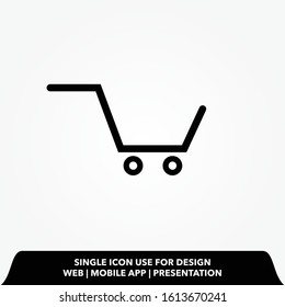 Shopping Cart Icon, flat design best vector icon