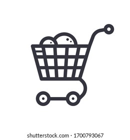 Shopping Cart icon, flat design best vector icon. EPS 10