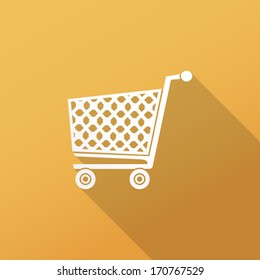 Shopping cart icon - flat design