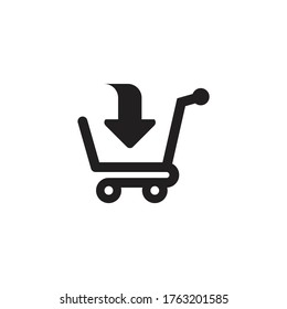 Shopping Cart Icon, flat design best vector icon