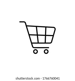Icono de carro de compra, mejor icono de vector de diseño plano