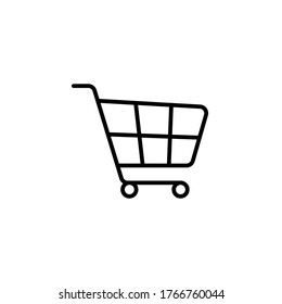 Icono de carro de compra, mejor icono de vector de diseño plano