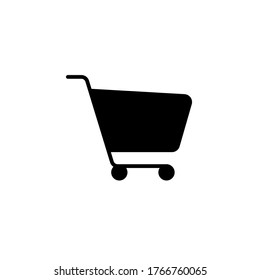 Icono de carro de compra, mejor icono de vector de diseño plano