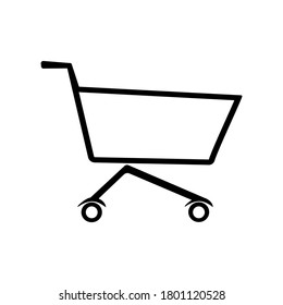 Shopping Cart Icon. flat design best icon. vector illustration