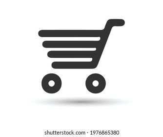 Shopping Cart icon, flat design best vector icon