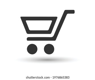 Shopping Cart icon, flat design best vector icon