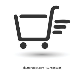 Shopping Cart icon, flat design best vector icon