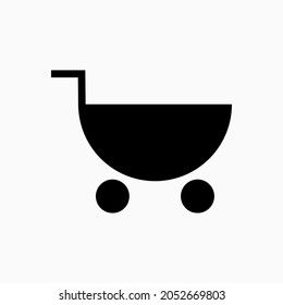 Shopping cart icon, Shopping cart flat design, suitable use for super market, shopping, sale, shop, store, and etc, Design illustration of shopping cart