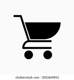 Shopping cart icon, Shopping cart flat design, suitable use for super market, shopping, sale, shop, store, and etc, Design illustration of shopping cart