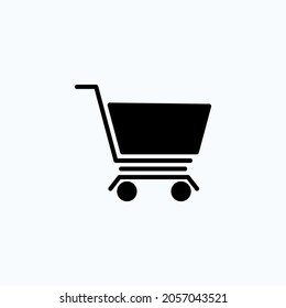 Shopping cart icon, Shopping cart flat design Isolated on white background, Suitable used for business, store, sale, buy,  e-commerce, and etc