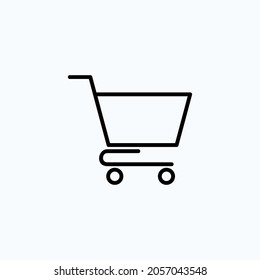 Shopping cart icon, Shopping cart flat design Isolated on white background, Suitable used for business, store, sale, buy,  e-commerce, and etc