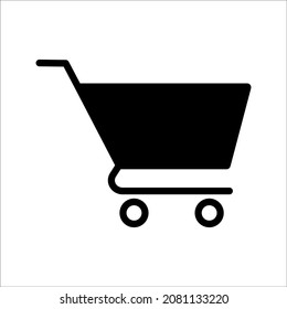 Shopping Cart Icon, flat design best vector illustration on white background
