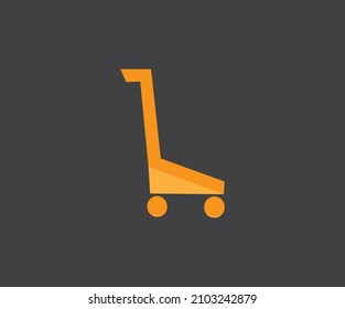 Shopping Cart Icon, flat design best vector icon,isolated, white background.