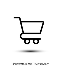 Shopping cart icon. flat design vector illustration for web and mobile