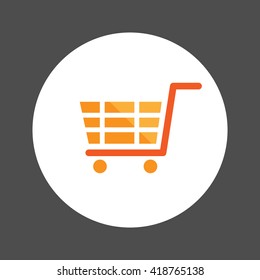 Shopping Cart icon, Flat design vector illustration