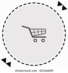 Shopping Cart icon Flat Design. Isolated Illustration.