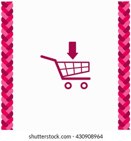 Shopping Cart icon Flat Design. Isolated Illustration.