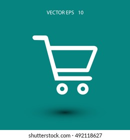 Shopping Cart Icon, flat design best vector icon