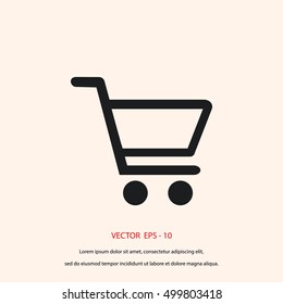 Shopping Cart icon, flat design best vector icon