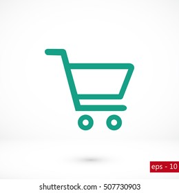 Shopping Cart Icon, flat design best vector icon