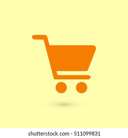 Shopping Cart Icon, flat design best vector icon