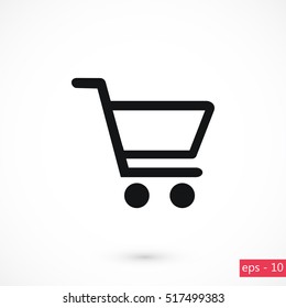 Shopping Cart icon, flat design best vector icon
