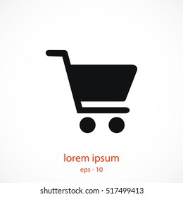 Shopping Cart Icon, flat design best vector icon