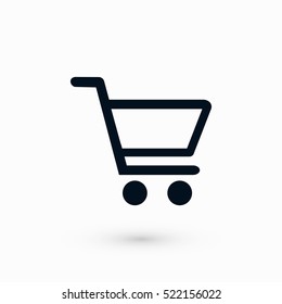 flat shopping cart icon