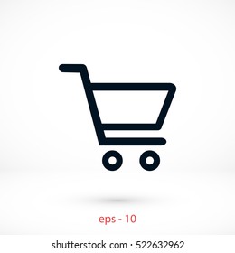 Shopping Cart Icon, flat design best vector icon