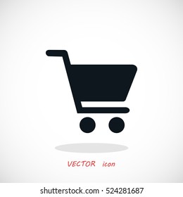 Shopping Cart Icon, flat design best vector icon