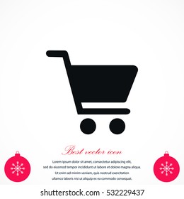 Shopping Cart Icon, flat design best vector icon