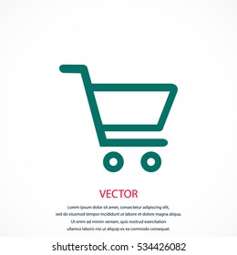 Shopping Cart Icon, flat design best vector icon