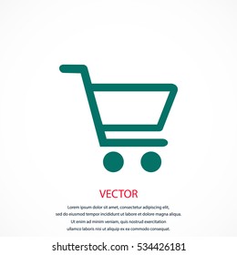 Shopping Cart icon, flat design best vector icon