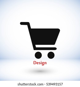 Shopping Cart Icon, flat design best vector icon