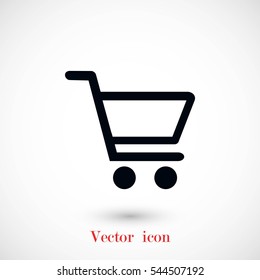 Shopping Cart icon, flat design best vector icon