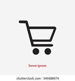 Shopping Cart Icon, Flat Design Best Vector Icon