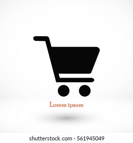 Shopping Cart Icon, flat design best vector icon