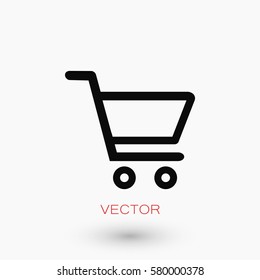 Shopping Cart Icon, flat design best vector icon