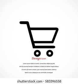 Shopping Cart Icon, flat design best vector icon