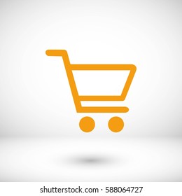Shopping Cart icon, flat design best vector icon