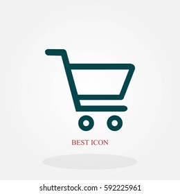 Shopping Cart Icon, flat design best vector icon