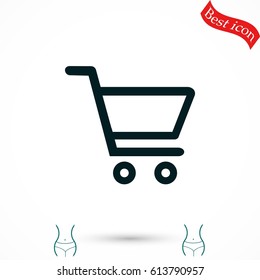 Shopping Cart Icon, flat design best vector icon