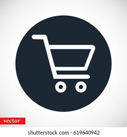 Shopping Cart Icon, flat design best vector icon