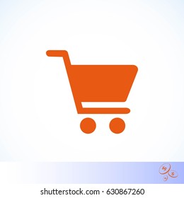 Shopping Cart Icon, flat design best vector icon