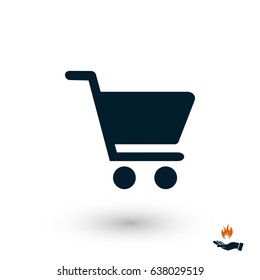 Shopping Cart Icon, flat design best vector icon