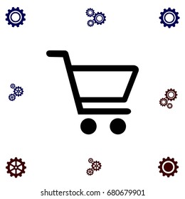 Shopping Cart icon, flat design best vector icon
