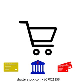 Shopping Cart Icon, flat design best vector icon