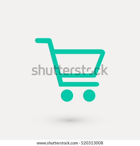 Shopping Cart icon, flat design best vector icon