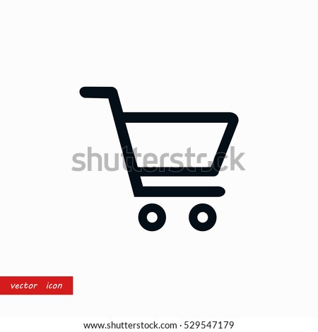 Shopping Cart Icon, flat design best vector icon